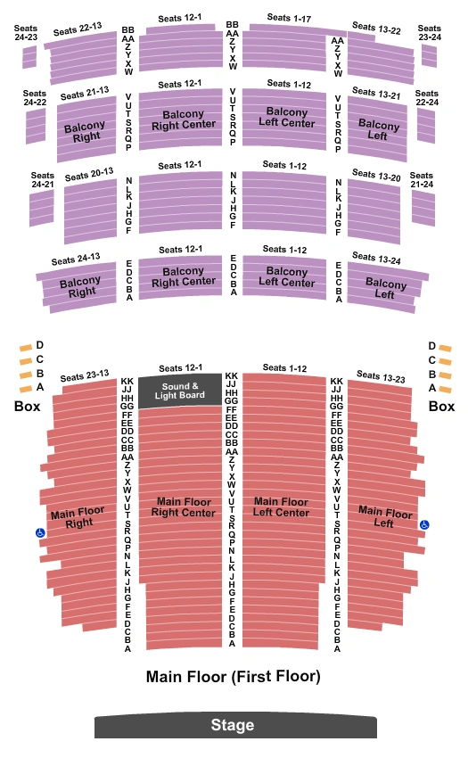 riverside theater - wi seating chart
